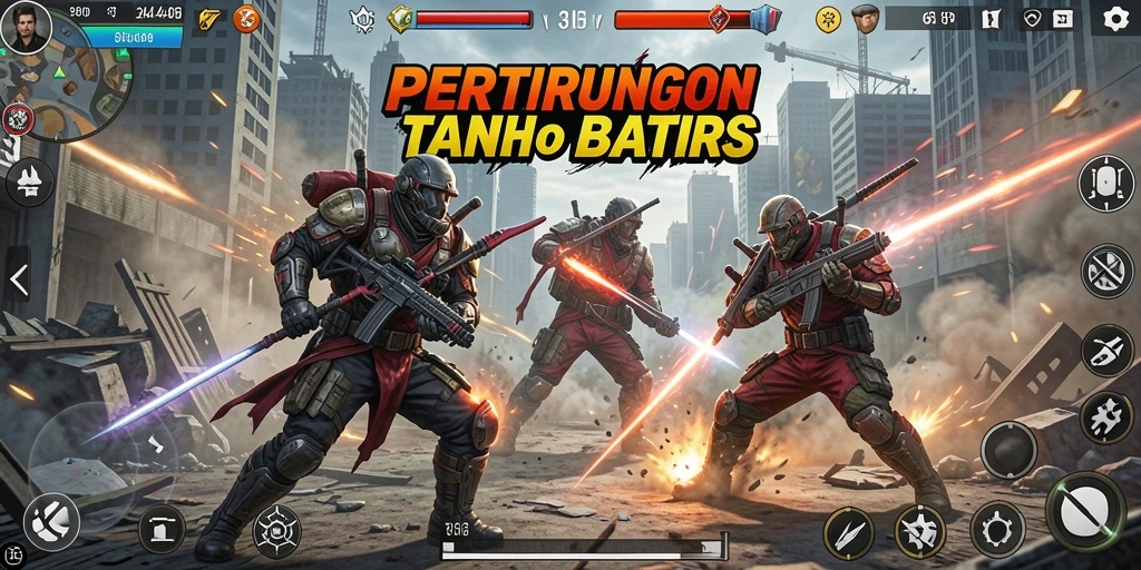 Screenshot dari aksi pertarungan dalam game Fighting 3446.