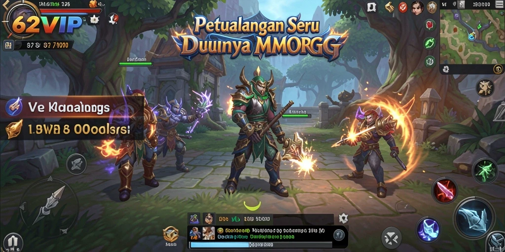Tampilan gameplay seru dalam dunia MMORPG 62VIP.