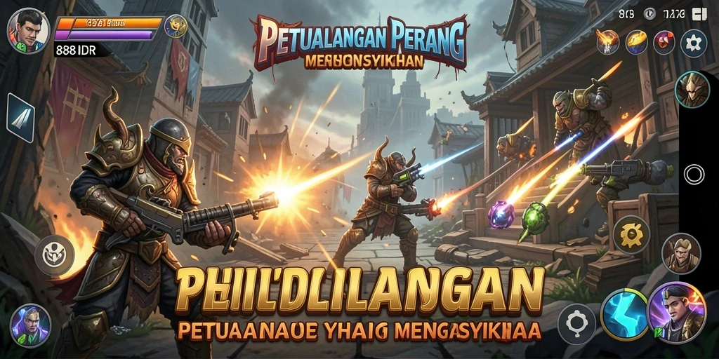 Tampilan gameplay mendebarkan dari 888IDR dengan aksi pertempuran yang intens.