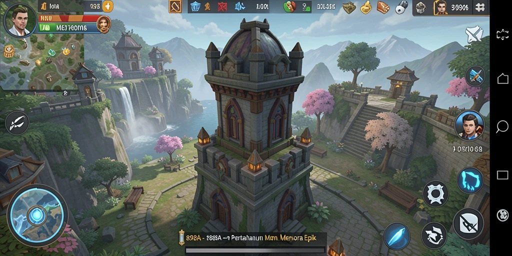 Screenshot menampilkan gameplay seru Tower Defense di 898A.