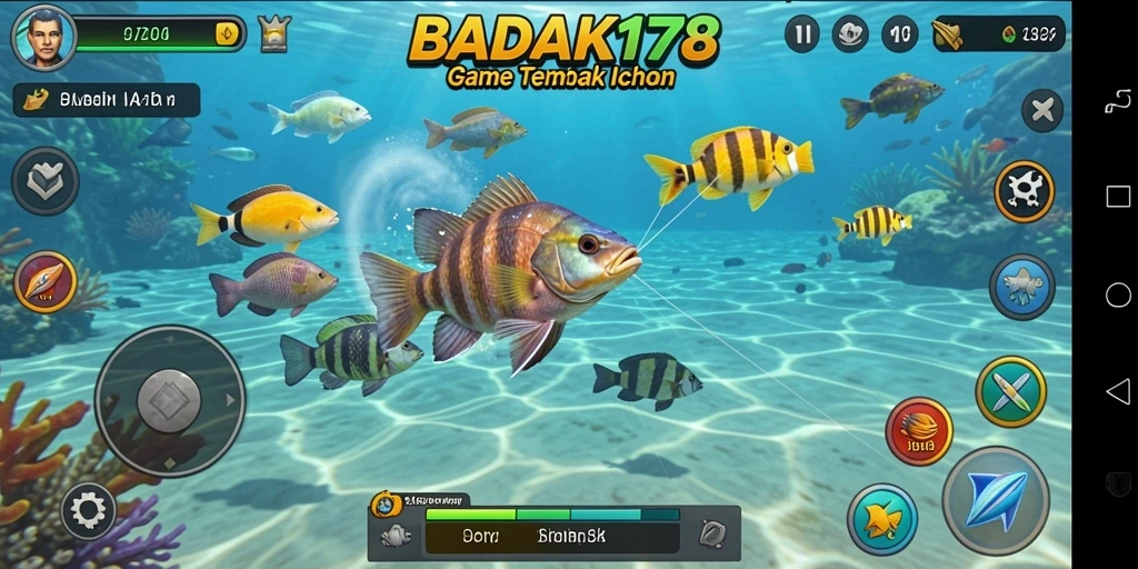 Screenshot gameplay BADAK178 dengan efek grafis Tembak Ikan yang luar biasa.