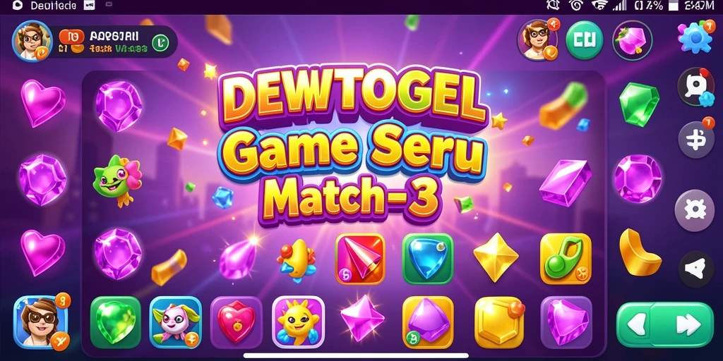 Tampilan gameplay DEWITOGEL yang menarik dalam genre Match-3.