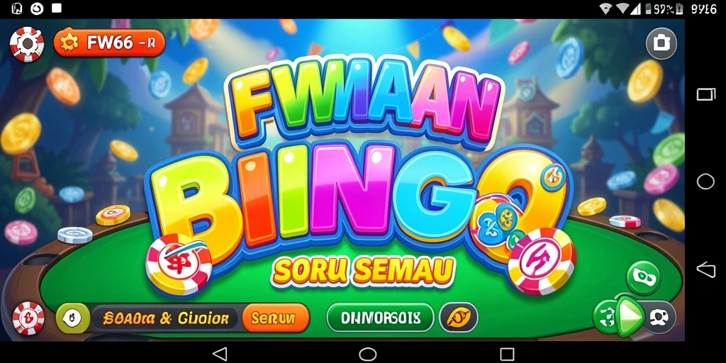 Screenshot FW66 menampilkan gameplay seru Bingo dengan efek visual menarik.