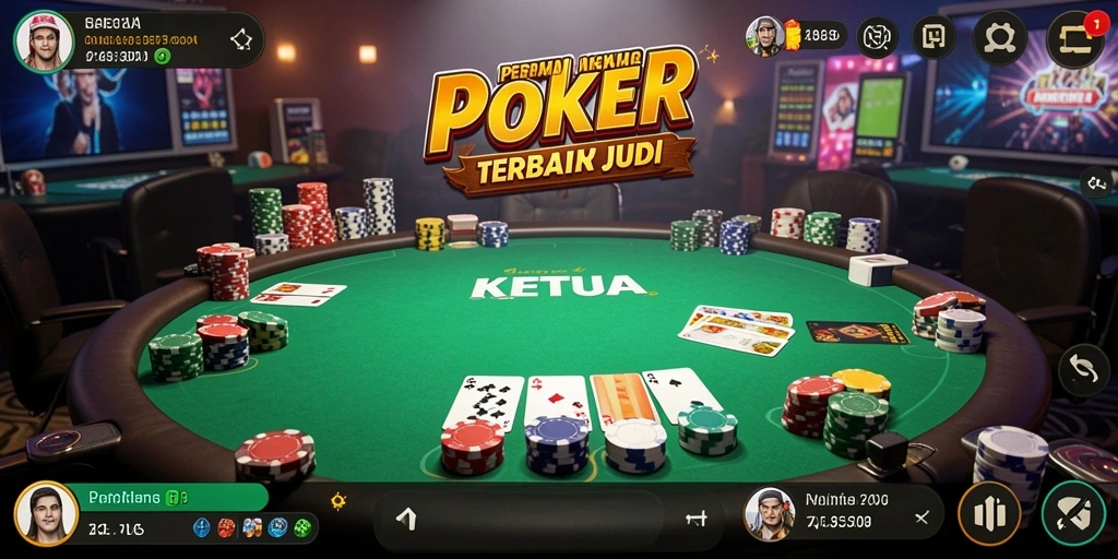 Tampilan menarik dari gameplay Poker di KETUA dengan aksi seru.