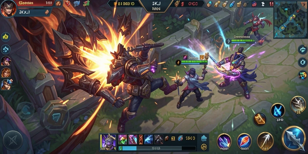 Gameplay seru di arena pertempuran OKJK.