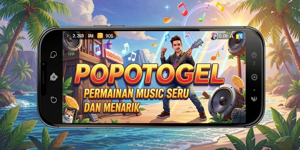 Tampilan gameplay menarik dalam permainan musik POPOTOGEL.