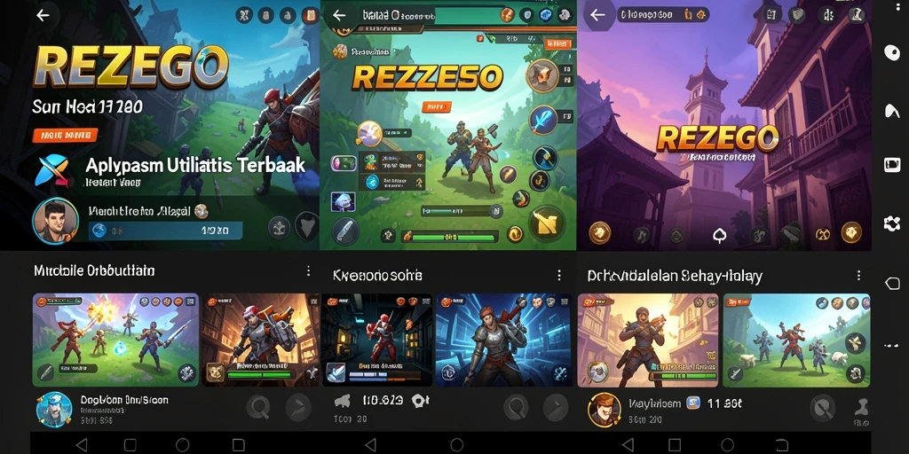 Tampilan utama REZEGO dengan fitur utilitas yang memudahkan kegiatan sehari-hari.