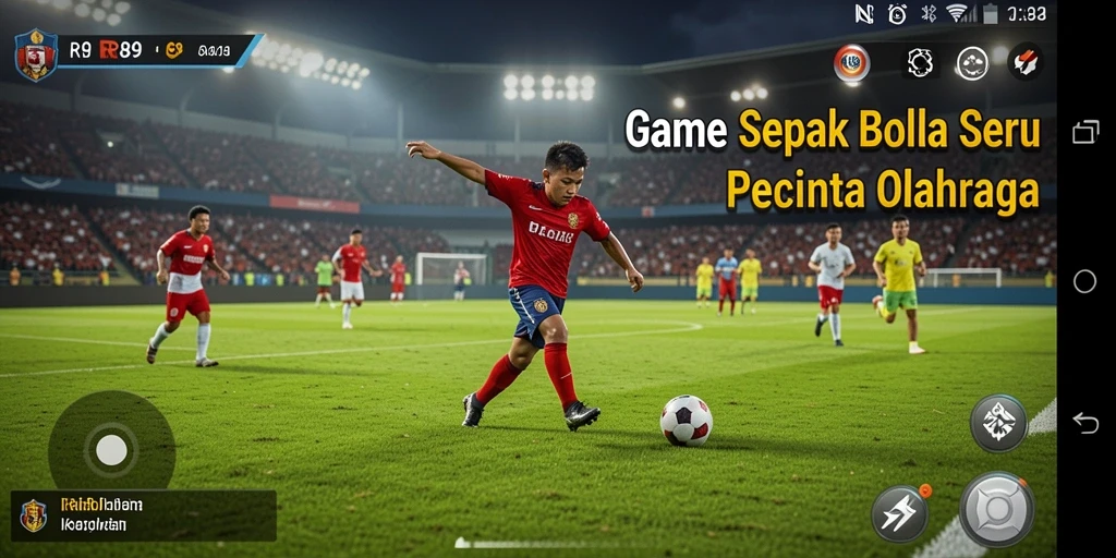 Tampilan gameplay menarik dalam game sepak bola RR89.