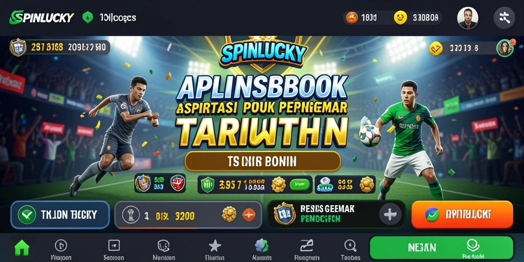 Screenshot gameplay SPINLUCKY yang menunjukkan taruhan olahraga yang mendebarkan.