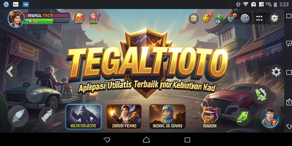 Tampilan utama TEGALTOTO yang intuitif dan mudah dinavigasi.