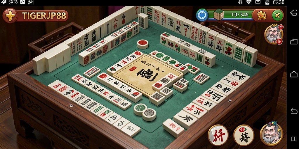Tampilan gameplay Mahjong yang menarik di TIGERJP88.